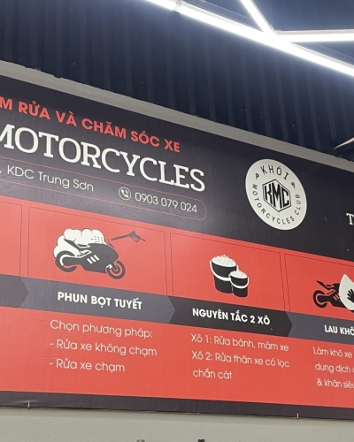 Dịch vụ rửa và chăm sóc xe tại Khói Motorcycles