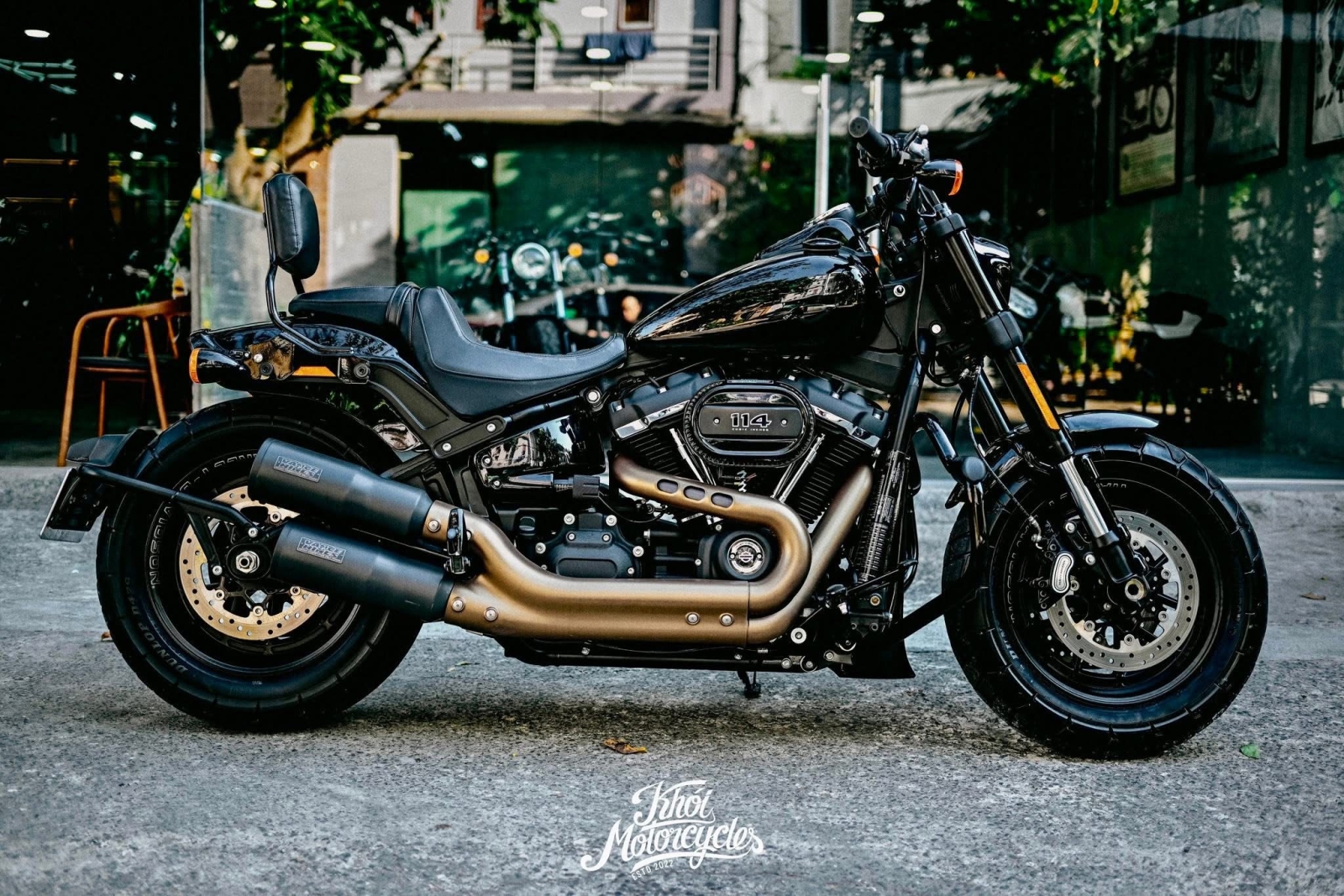 Harley Davidson Softail Fat Bob 2018 114ci Vivid Black Odo 3k miles