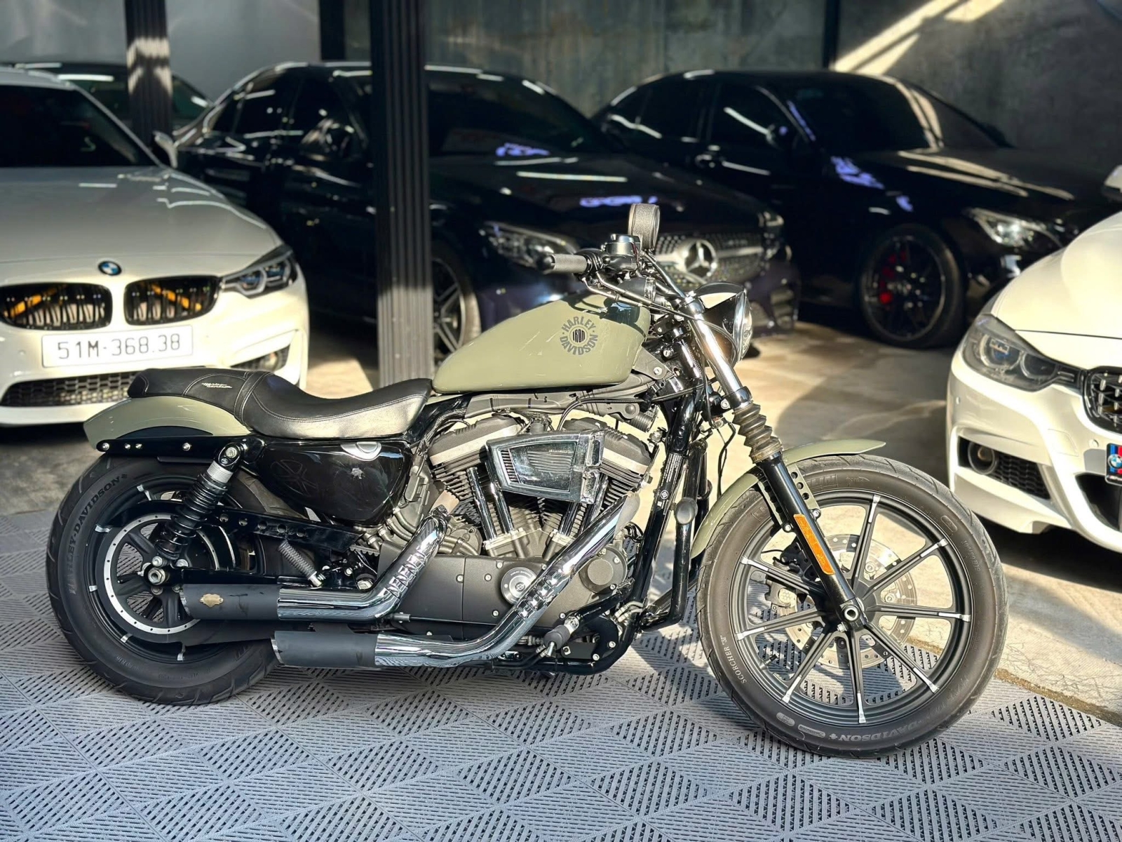 Harley Davidson Sportster Iron 883cc Deadwood Green Odo 7k miles